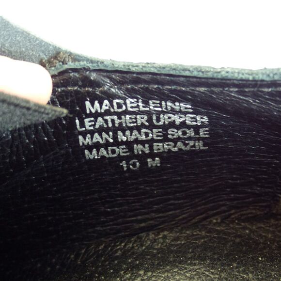 Matisse Boots Women 10M Black Snake Embossed Leather Pointed Toe Low Cut Western - Picture 9 of 13